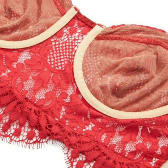 🍒NWT🍒 FOR LOVE & LEMONS XMAS BRA + PANTY SET - Picture 3 of 10